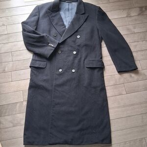 Canali 100% Cashmere Loro Piana Coat Navy Blue GUC 46 XL
